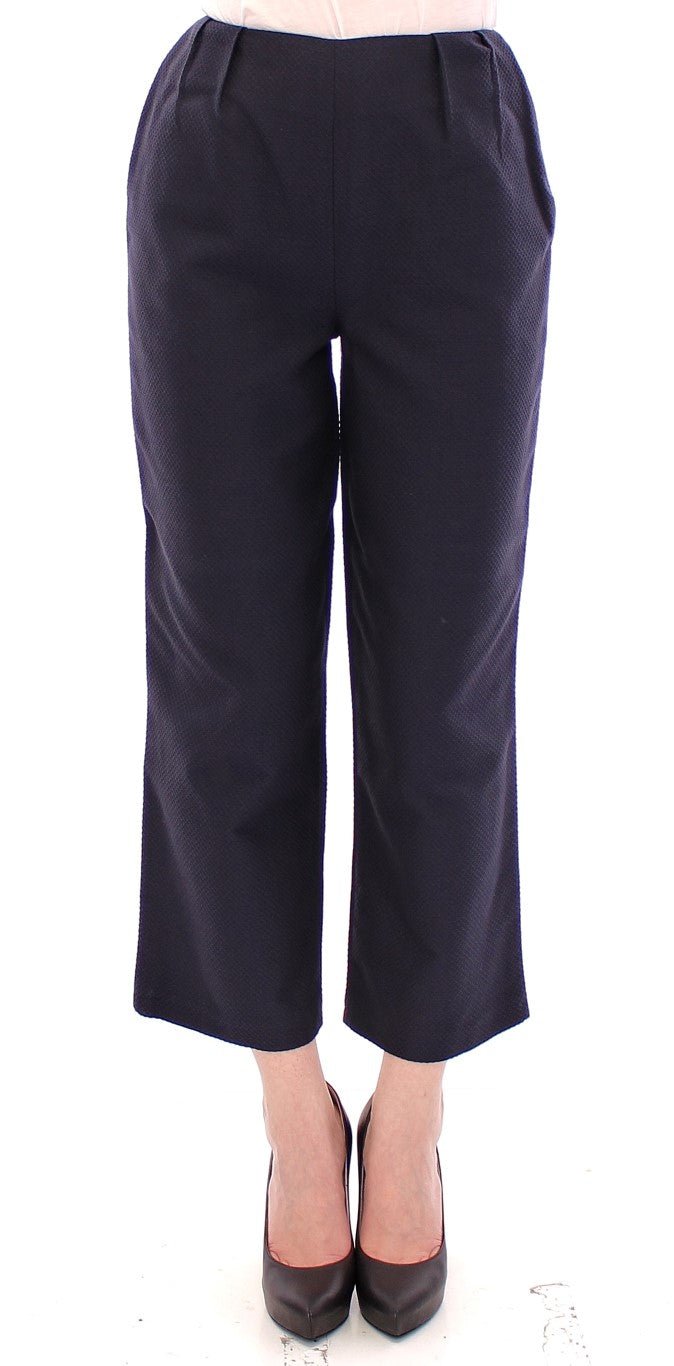 Blue Cropped Cotton Pants - X excelência