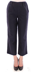Blue Cropped Cotton Pants - X excelência