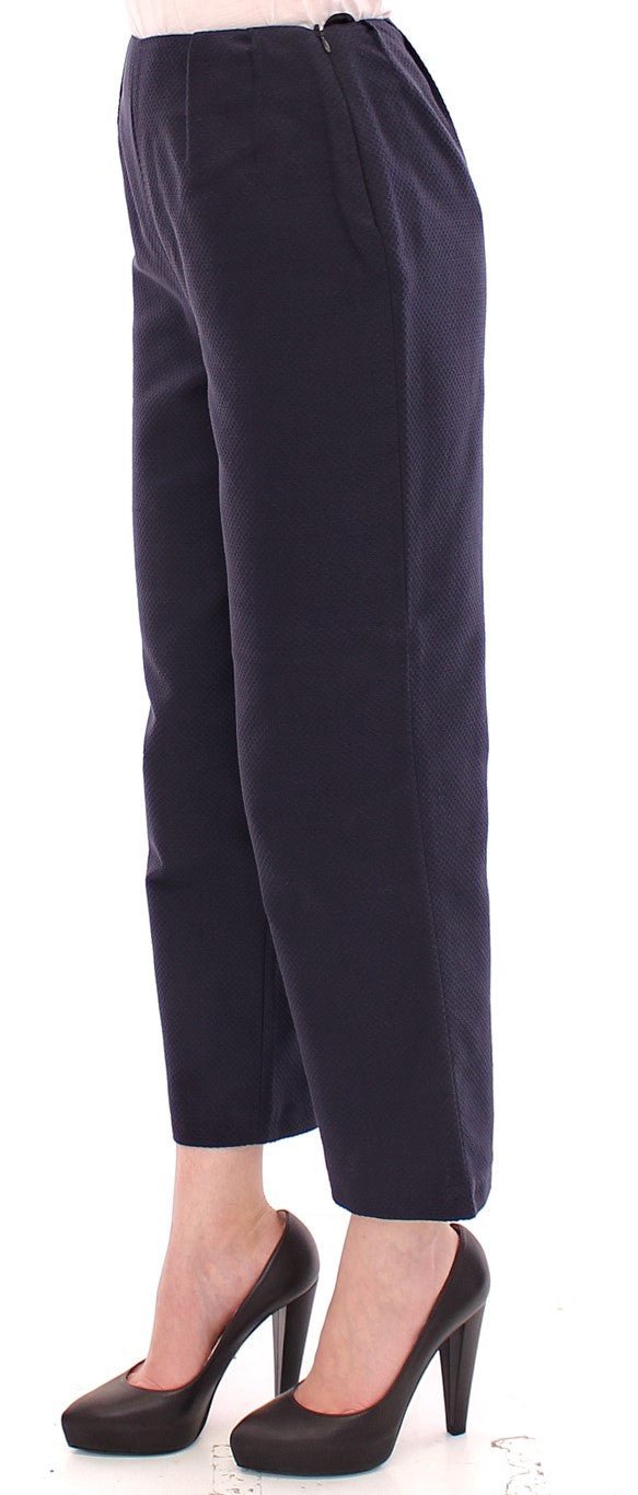 Blue Cropped Cotton Pants - X excelência
