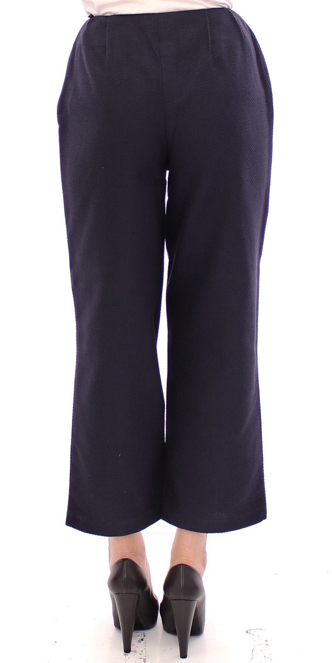 Blue Cropped Cotton Pants - X excelência