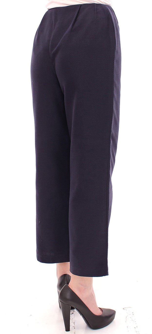Blue Cropped Cotton Pants - X excelência