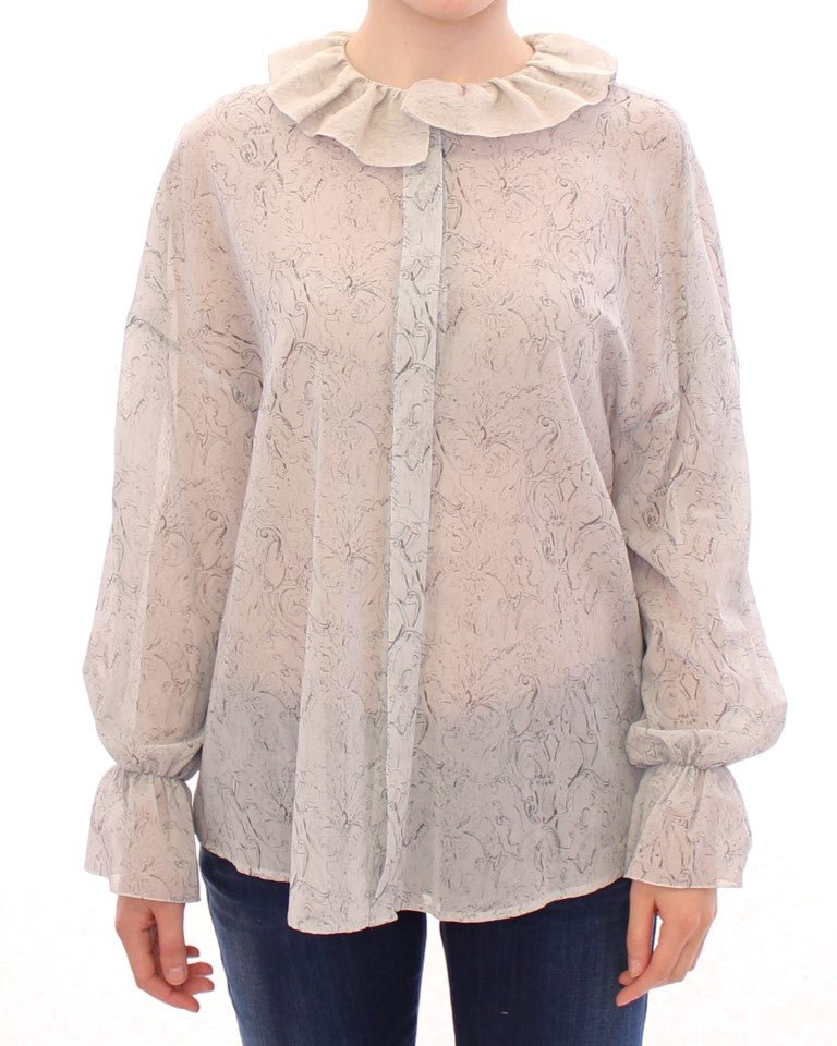Blue Cotton Blouse Tunic - X excelência