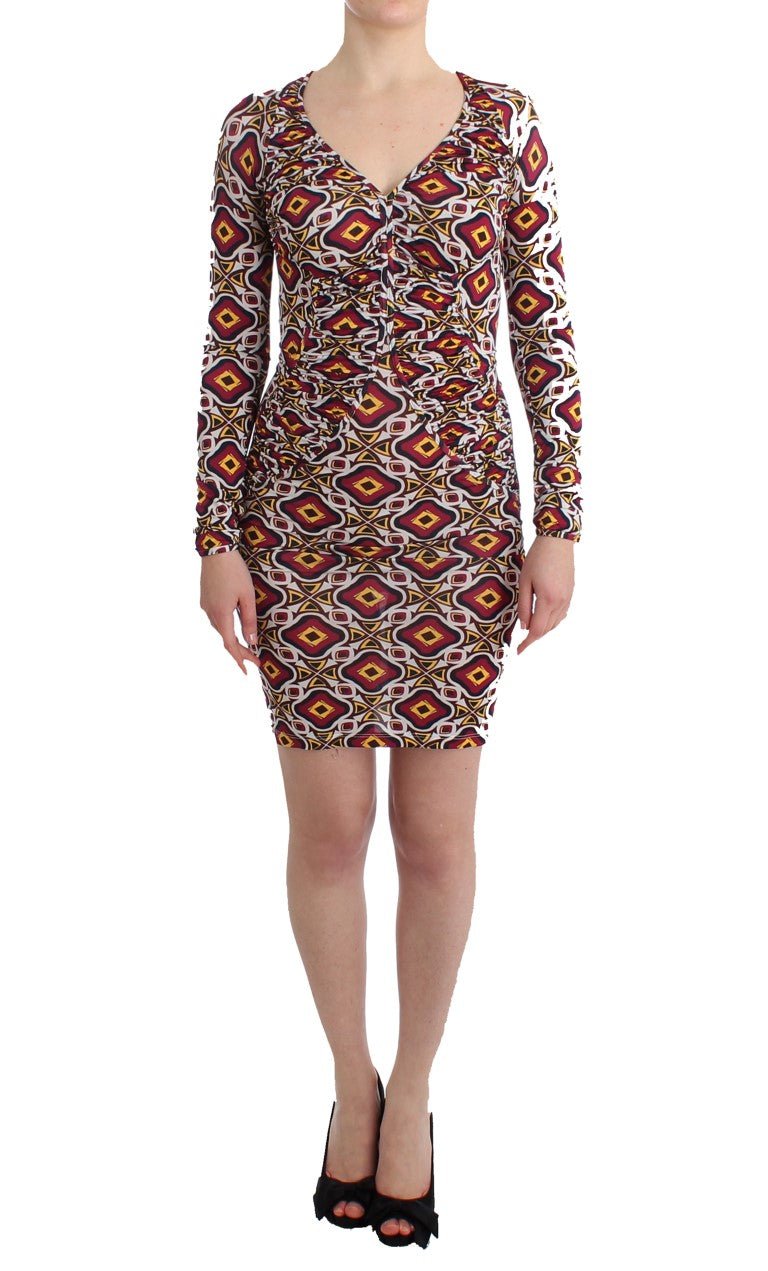 Multicolor Longsleeved Viscose Shift Dress - X excelência