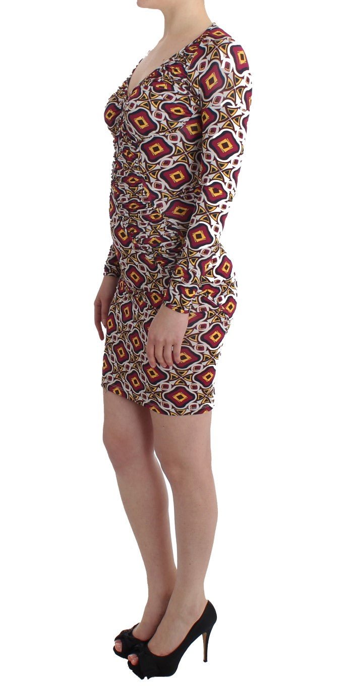Multicolor Longsleeved Viscose Shift Dress - X excelência