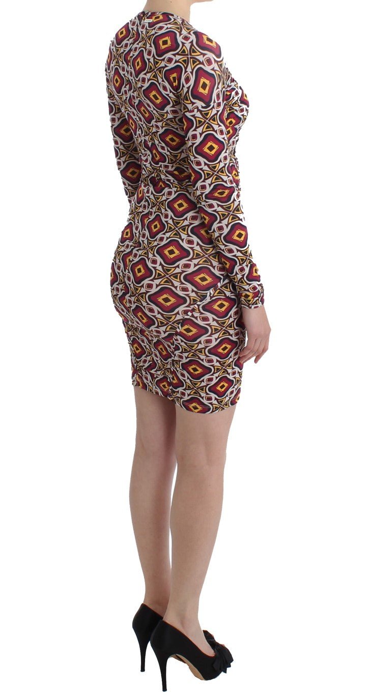Multicolor Longsleeved Viscose Shift Dress - X excelência