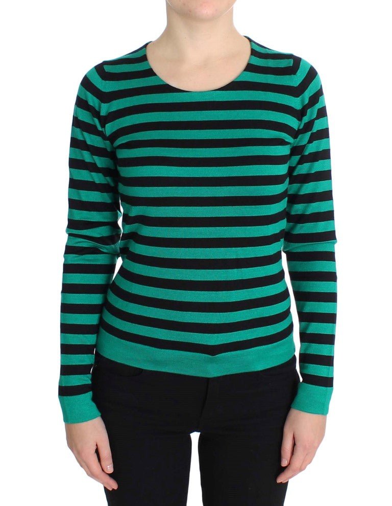 Green Black Silk Cashmere Sweater - X excelência
