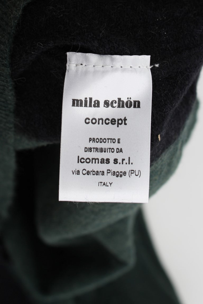 Green Wool Blend Pencil Skirt - X excelência