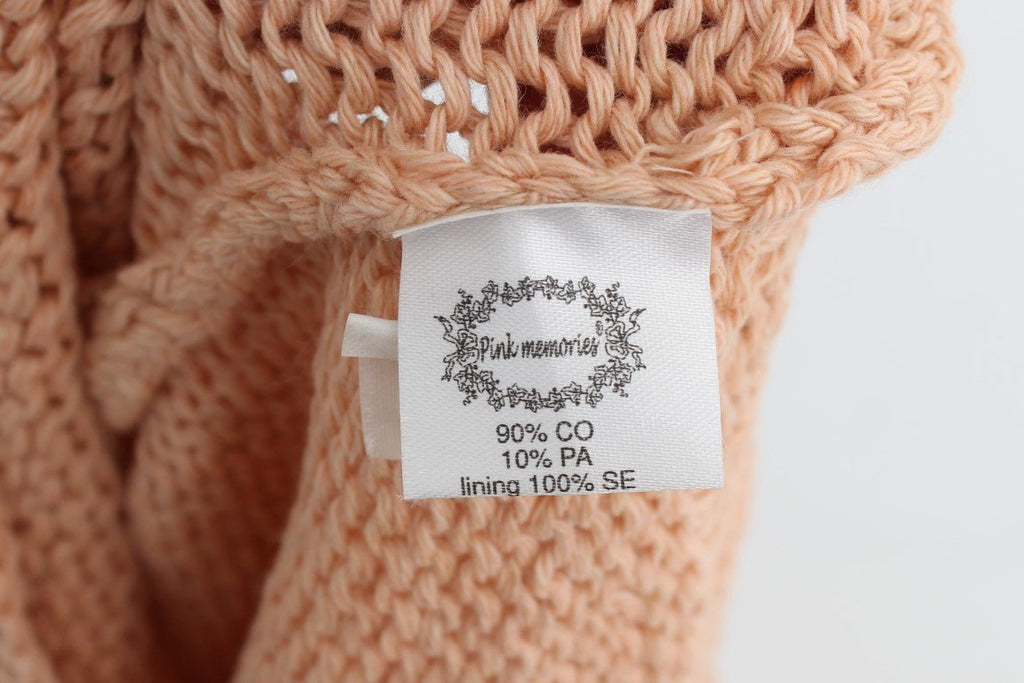 Pink Cotton Blend Knitted Sleeveless Sweater - X excelência