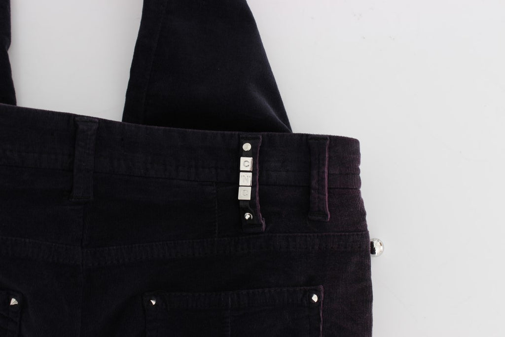 Purple Cropped Corduroys Jeans - X excelência