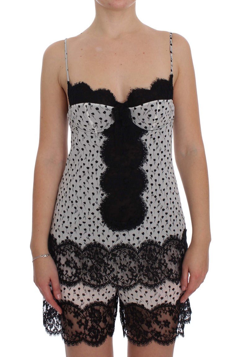 Black Silk Lace Babydoll Lingerie Top - X excelência