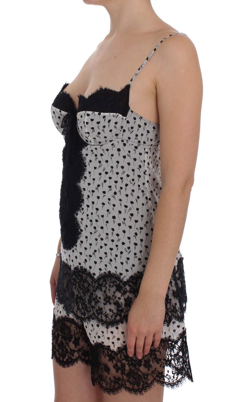 Black Silk Lace Babydoll Lingerie Top - X excelência