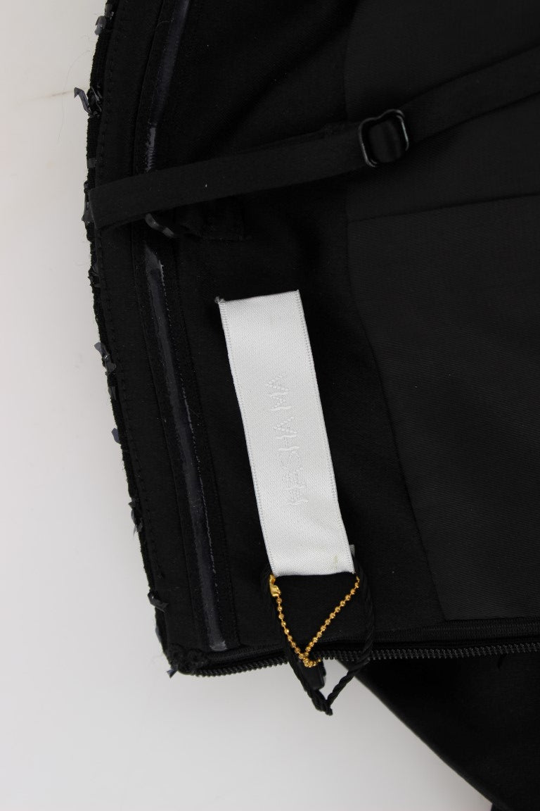 Black Strapless Embellished Pencil Dress - X excelência