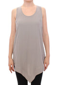 Gray Viscose Tank Top Shirt Blouse - X excelência