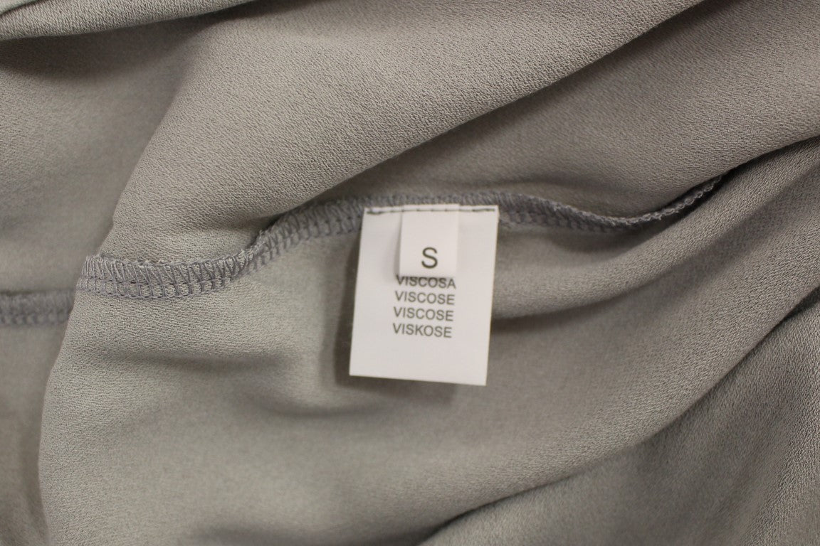 Gray Viscose Tank Top Shirt Blouse - X excelência