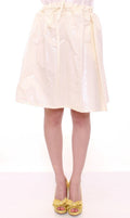 White Above-Knee Stretch Waist Strap Skirt - X excelência
