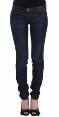 Blue Slim Jeans Denim Pants Skinny Leg Stretch - X excelência