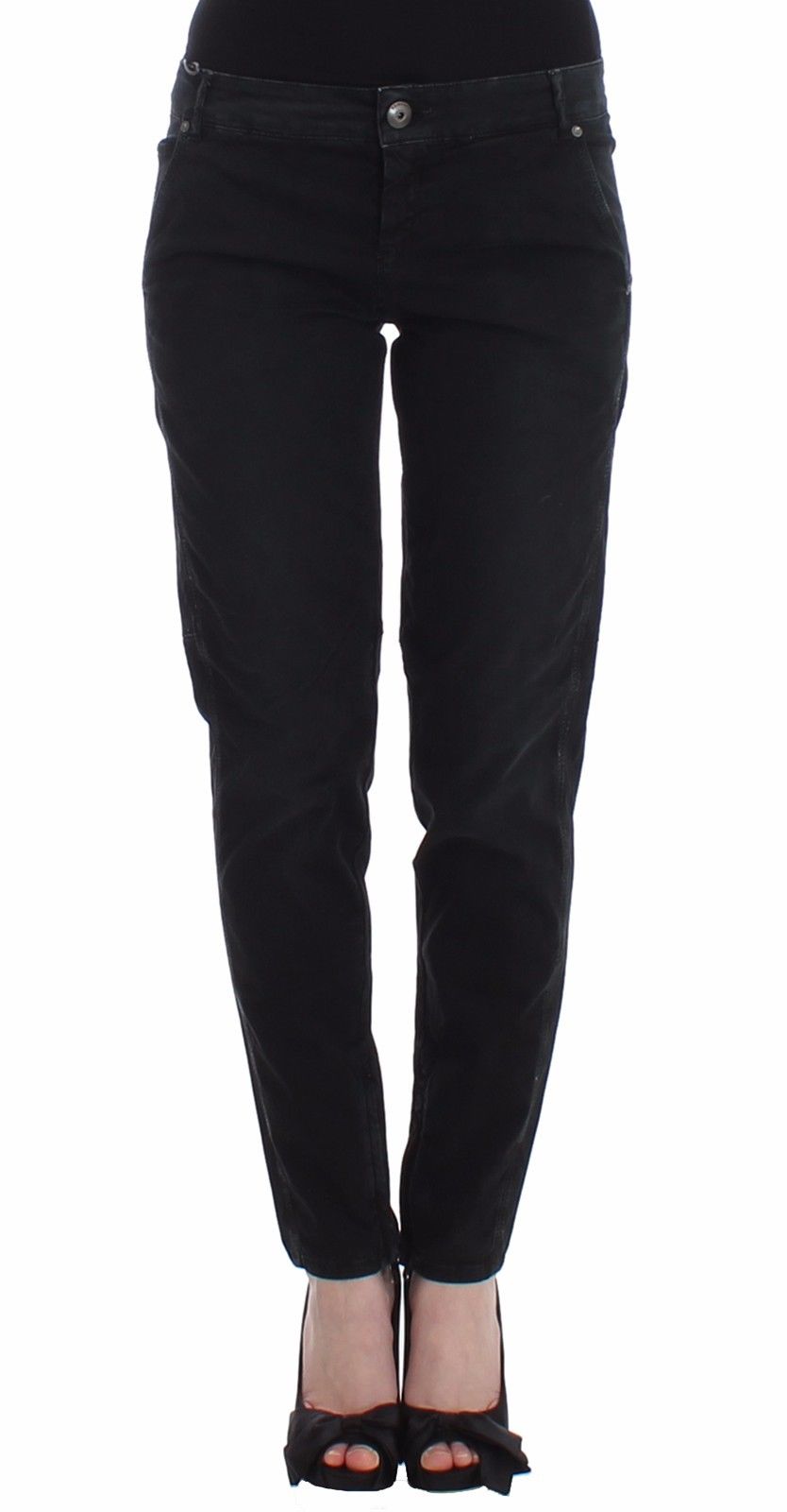 Blue Slim Jeans Denim Pants Skinny Leg Straight - X excelência