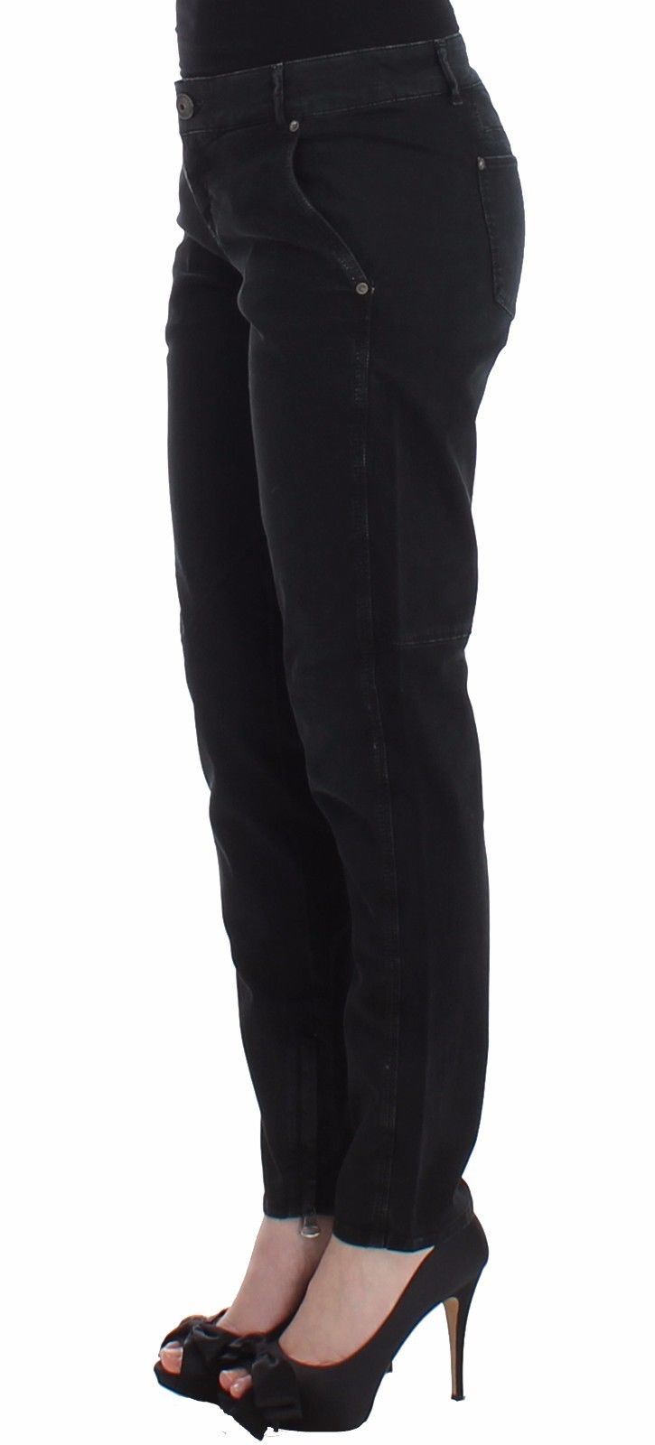 Blue Slim Jeans Denim Pants Skinny Leg Straight - X excelência