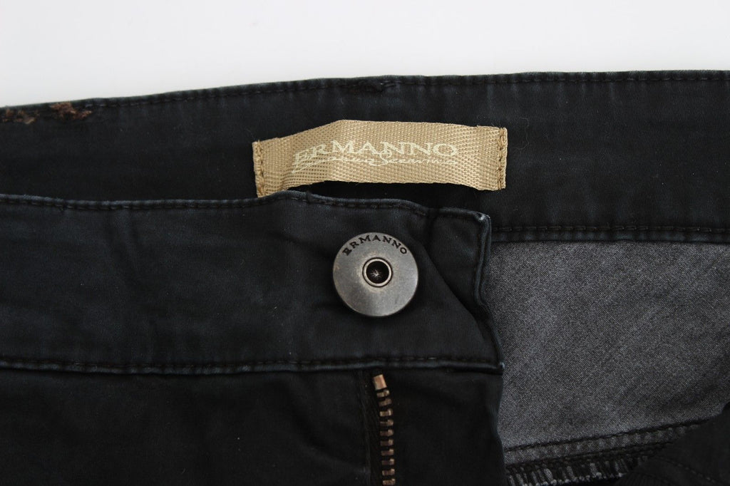 Blue Slim Jeans Denim Pants Skinny Leg Straight - X excelência