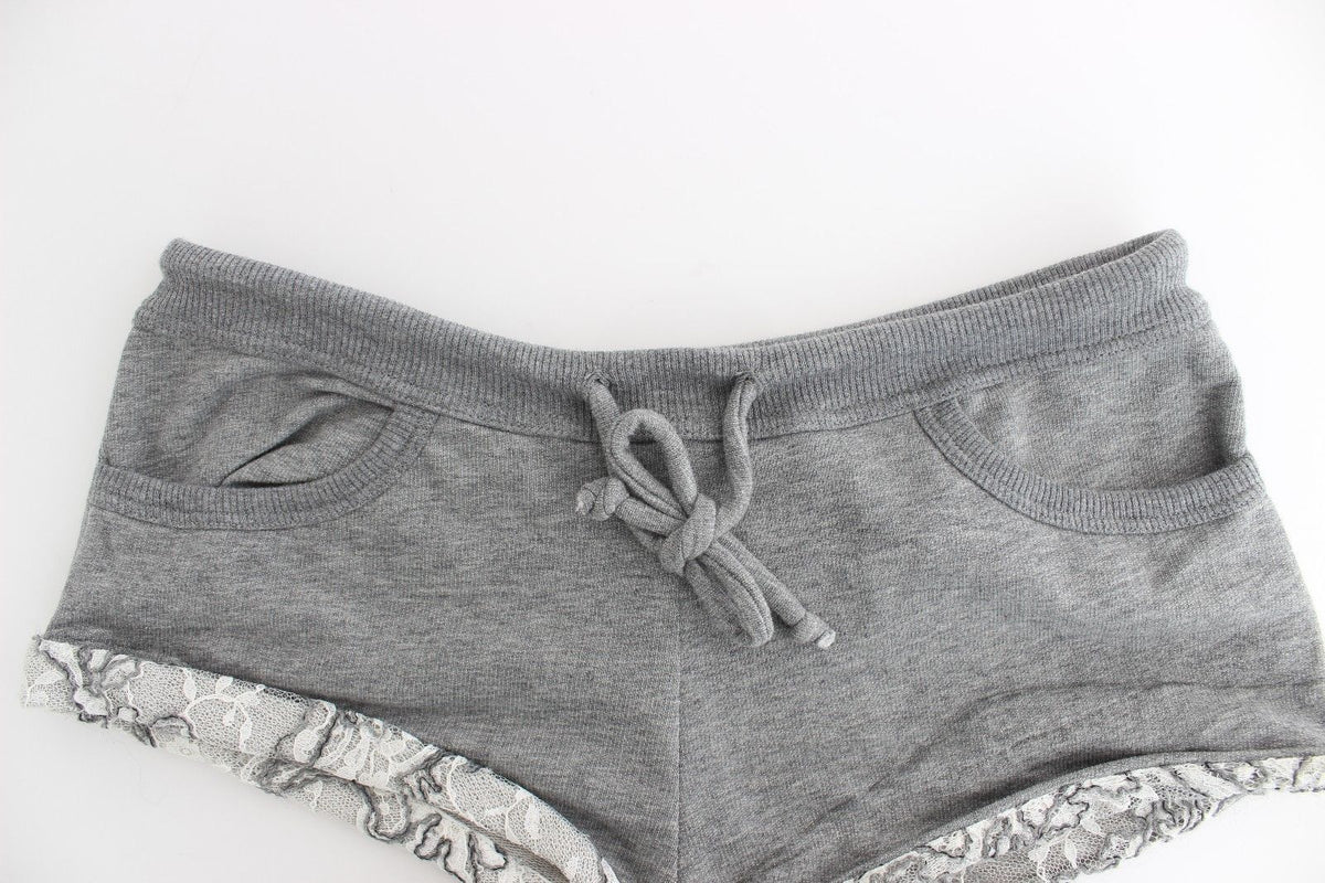 Lingerie Gray Mini Shorts Sleepwear Hotpants - X excelência