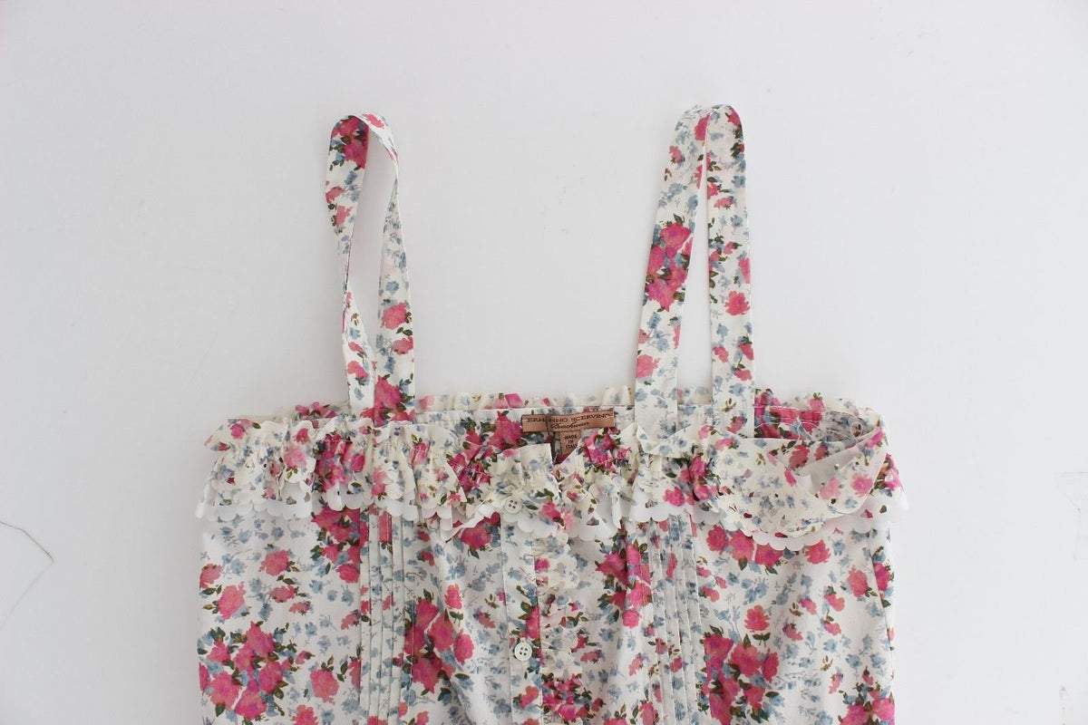 Beachwear Pink Floral Beach Mini Dress Short - X excelência