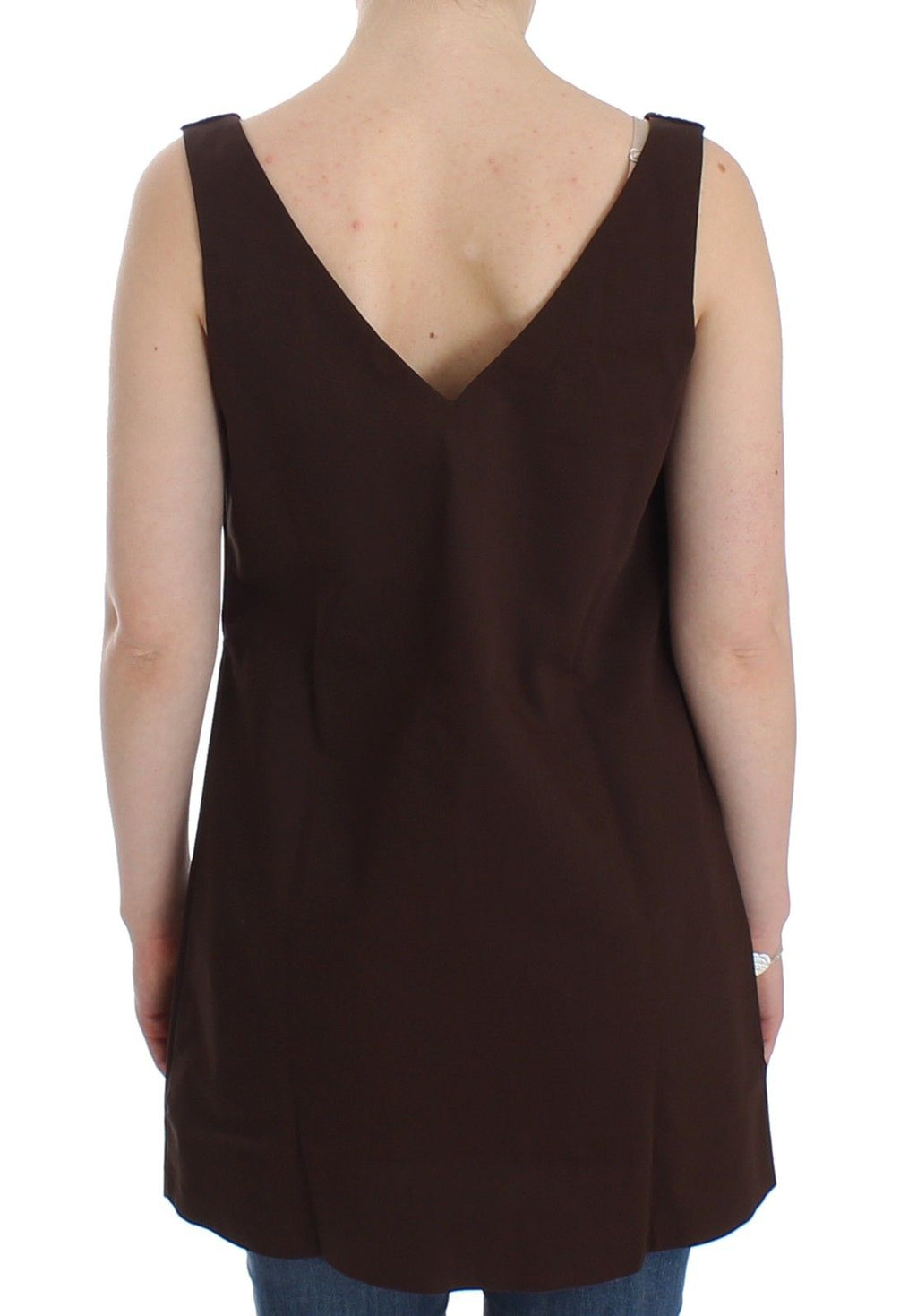 Beachwear Brown Cotton Stretch Tunic Dress - X excelência