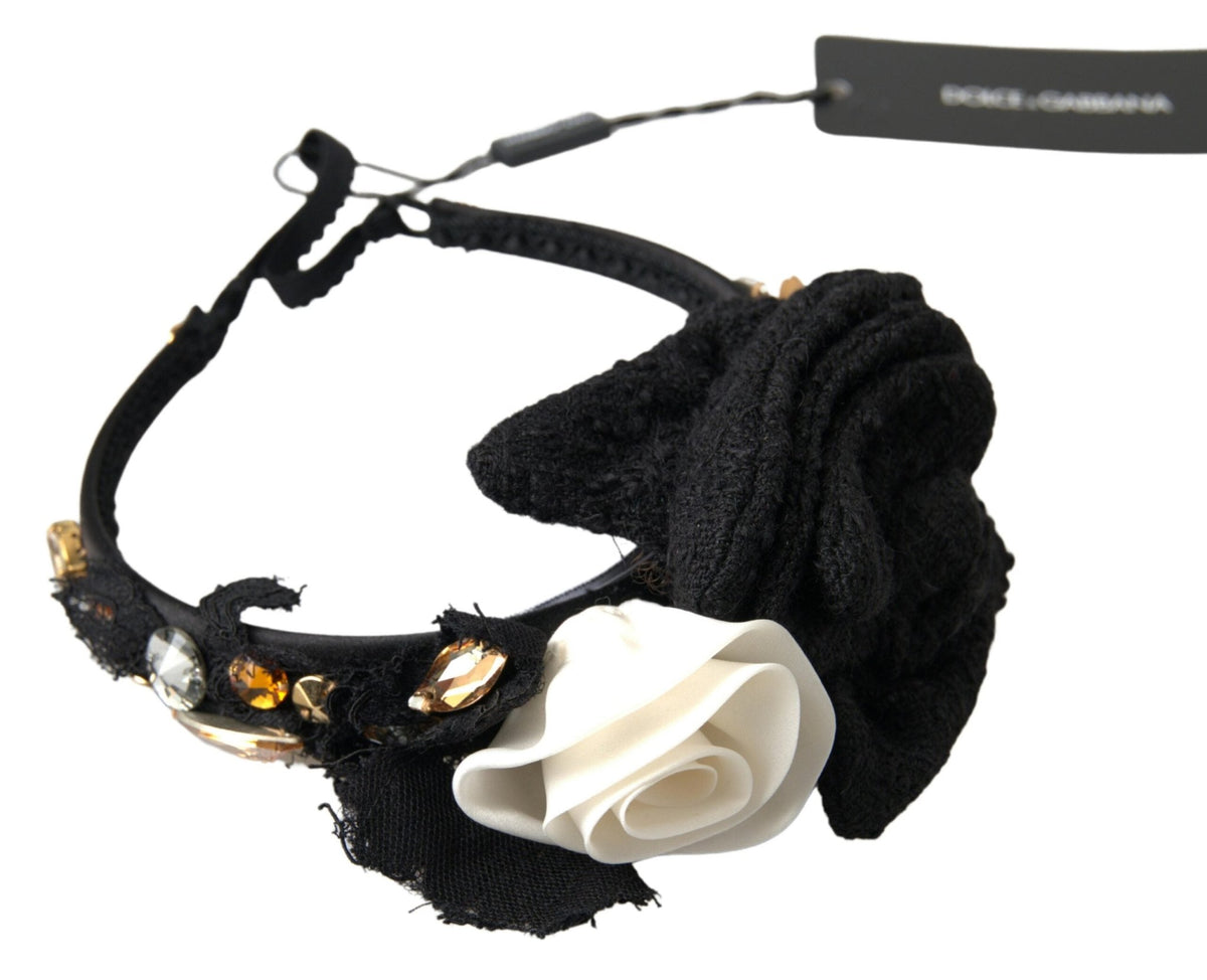 Diadem Headband Tiara White Rose Crystal Hair Gold - X excelência