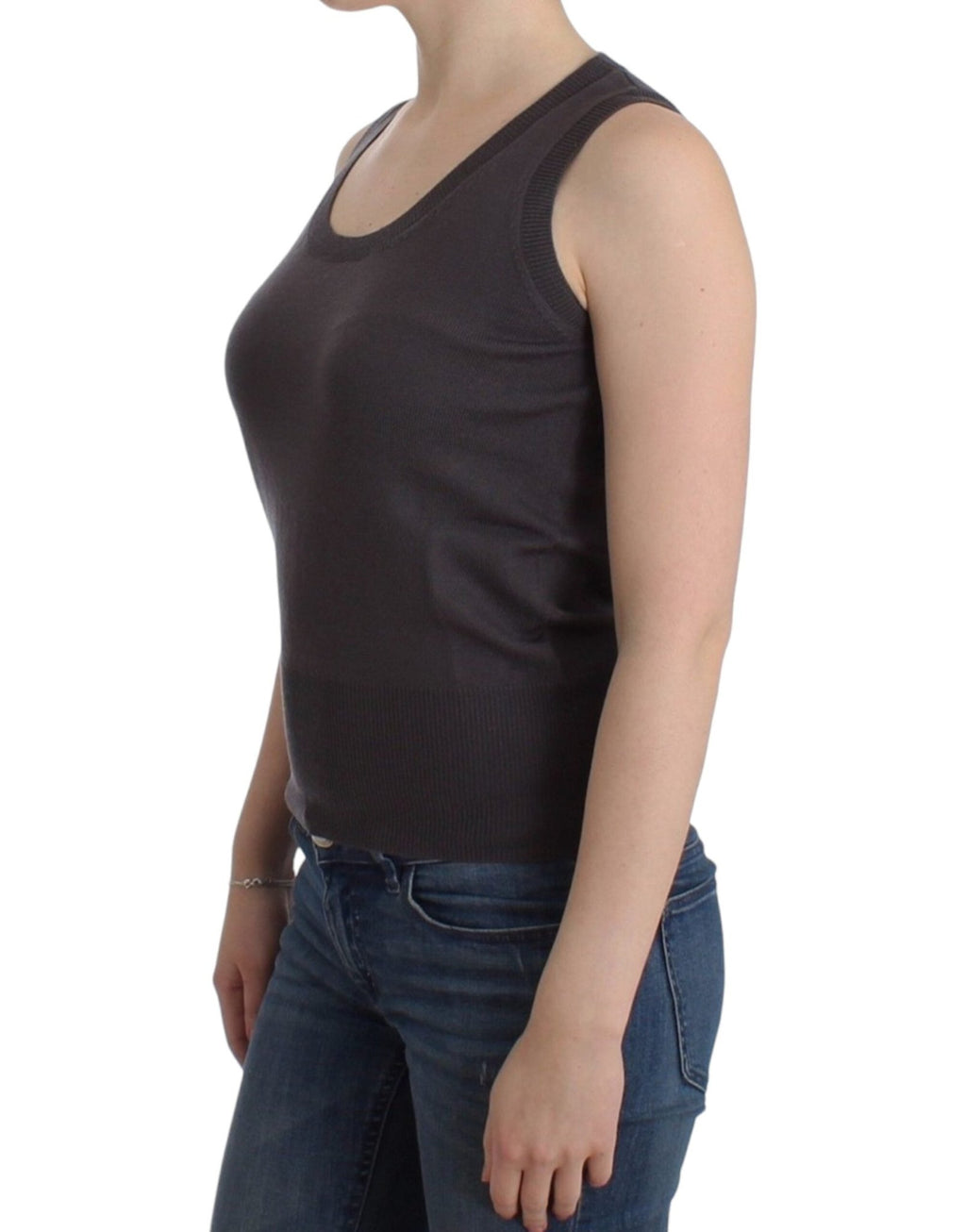 Brown knit tank top - X excelência