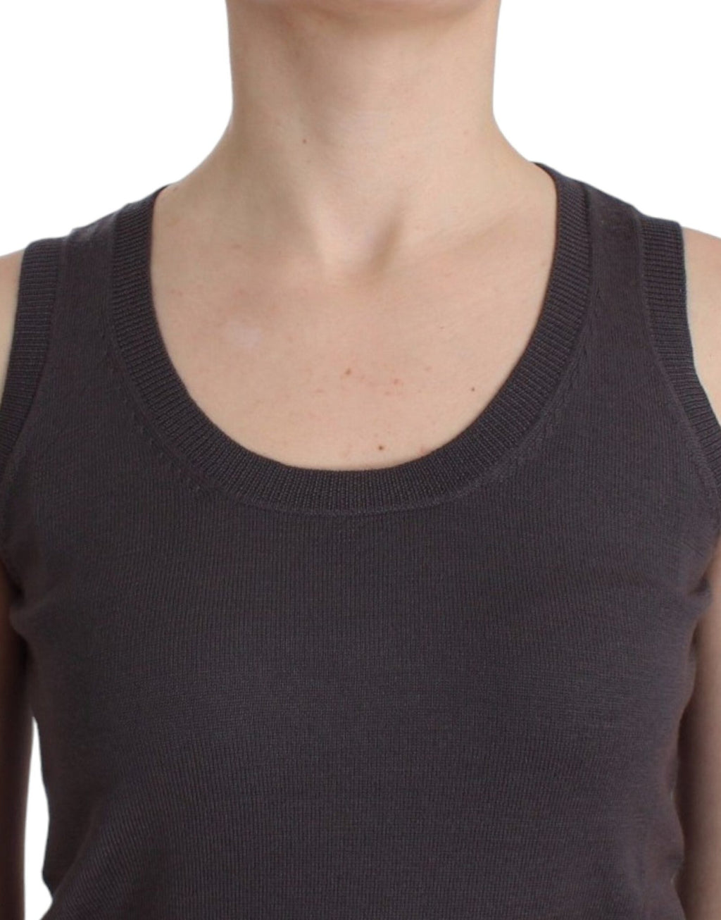 Brown knit tank top - X excelência