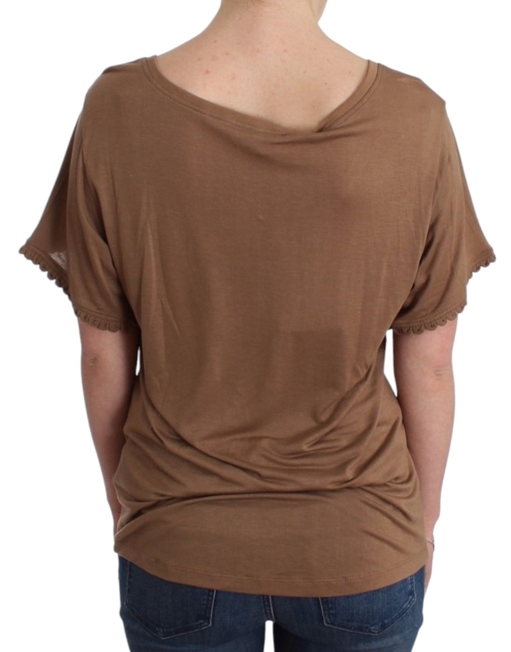 Brown shortsleeved top - X excelência
