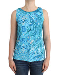 Blue printed tank top - X excelência
