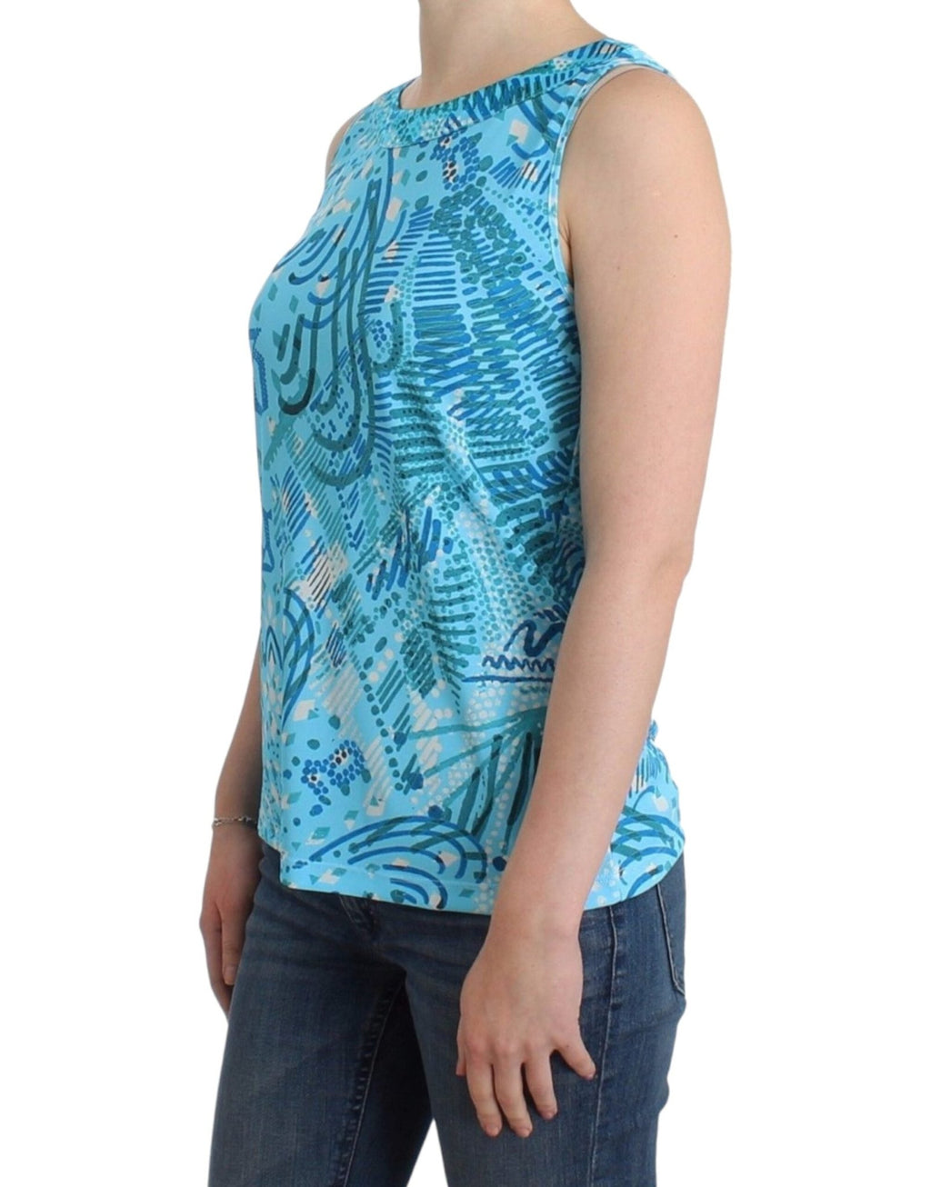 Blue printed tank top - X excelência