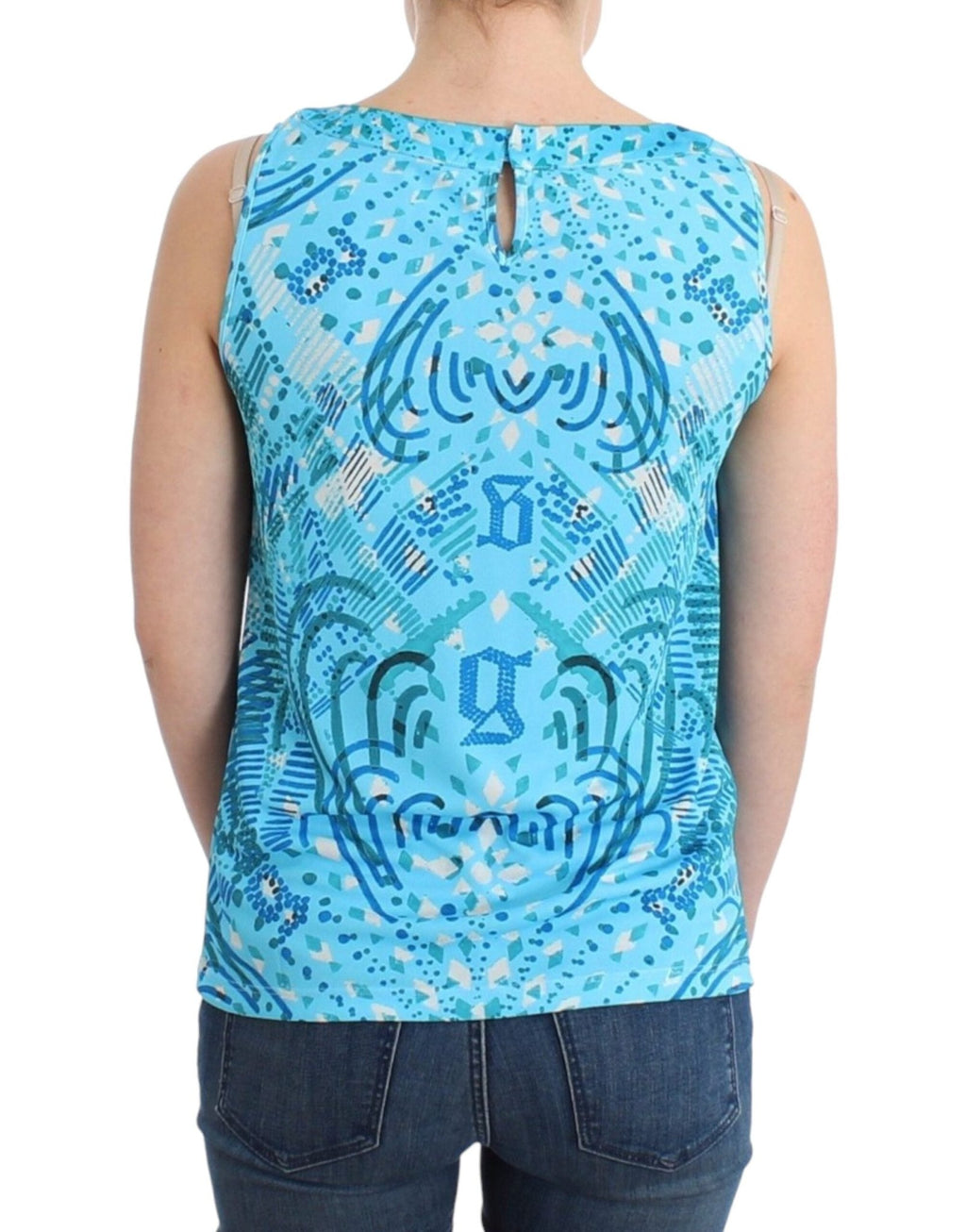 Blue printed tank top - X excelência
