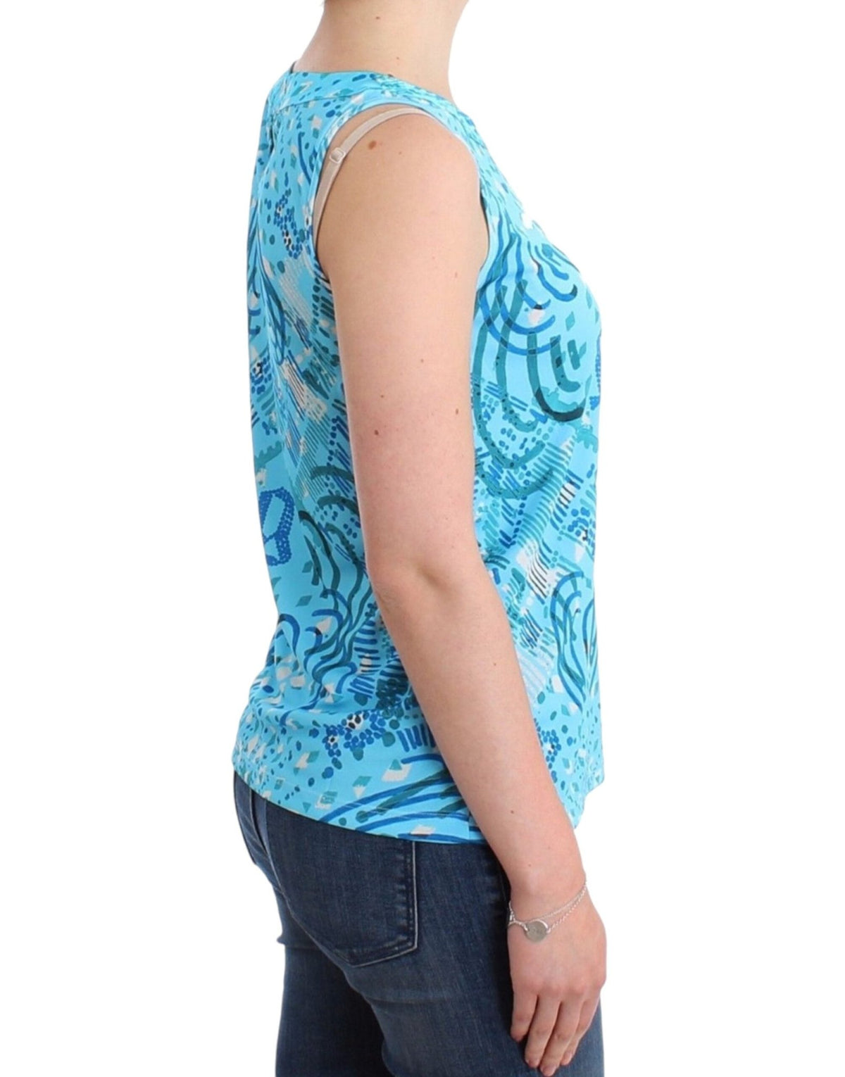 Blue printed tank top - X excelência