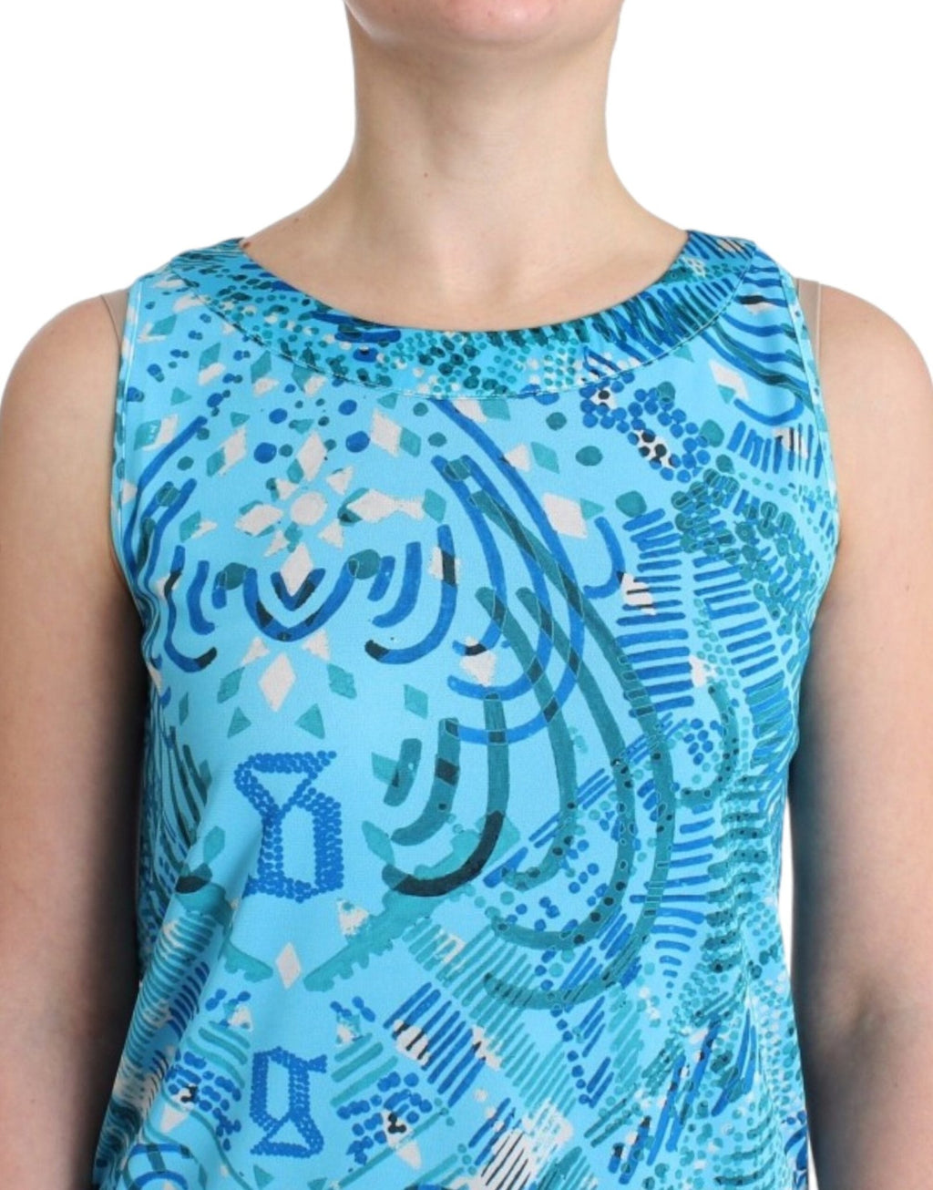 Blue printed tank top - X excelência