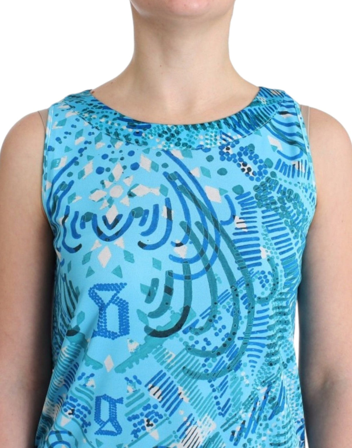Blue printed tank top - X excelência