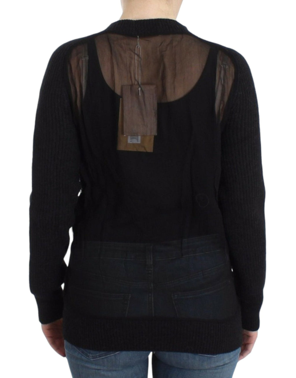 Black wool cardigan - X excelência