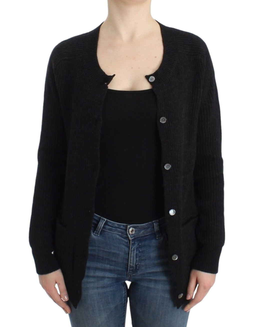 Black wool cardigan - X excelência