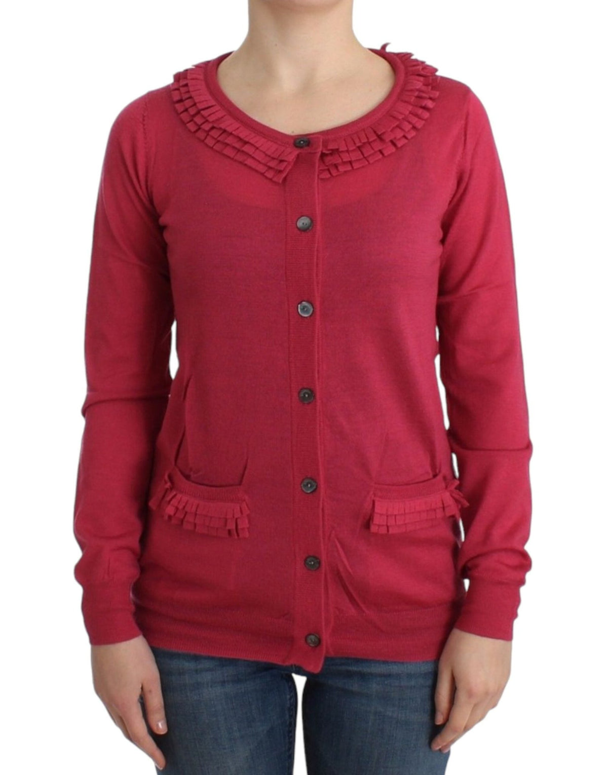Pink wool cardigan - X excelência