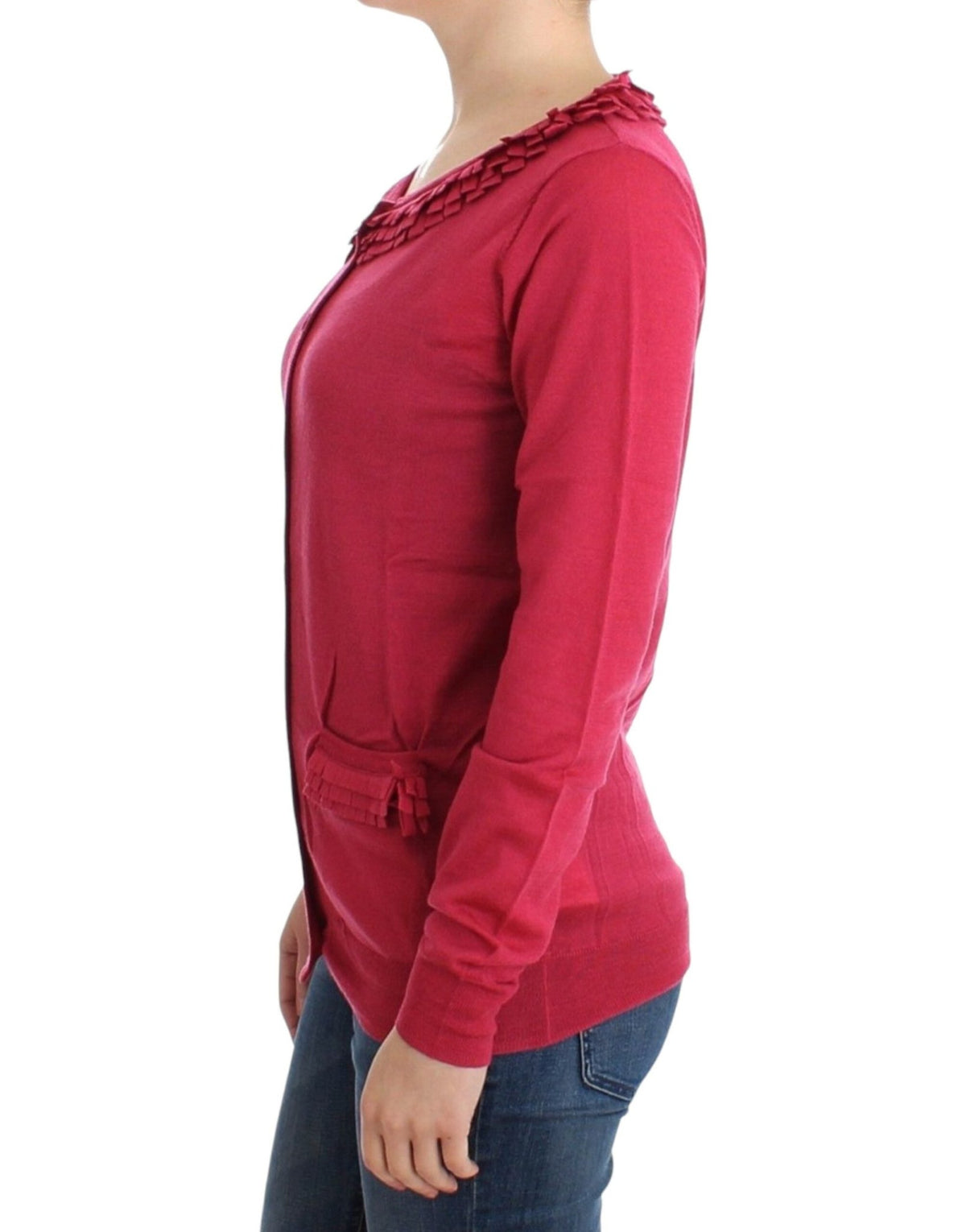 Pink wool cardigan - X excelência