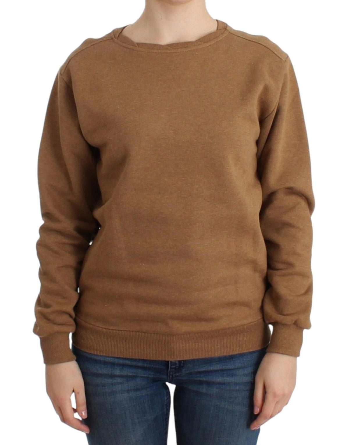 Brown Crewneck Cotton Sweater - X excelência