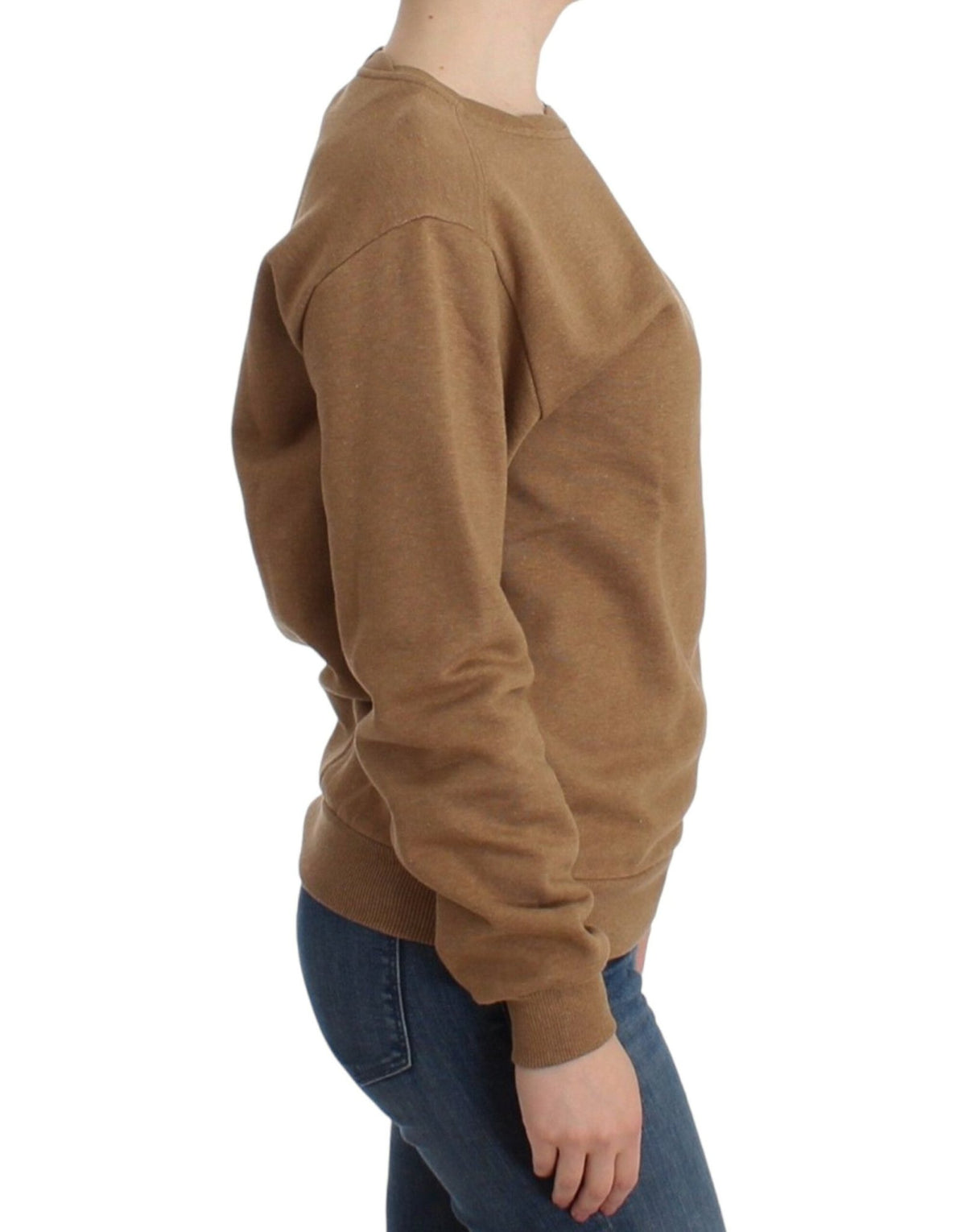 Brown Crewneck Cotton Sweater - X excelência