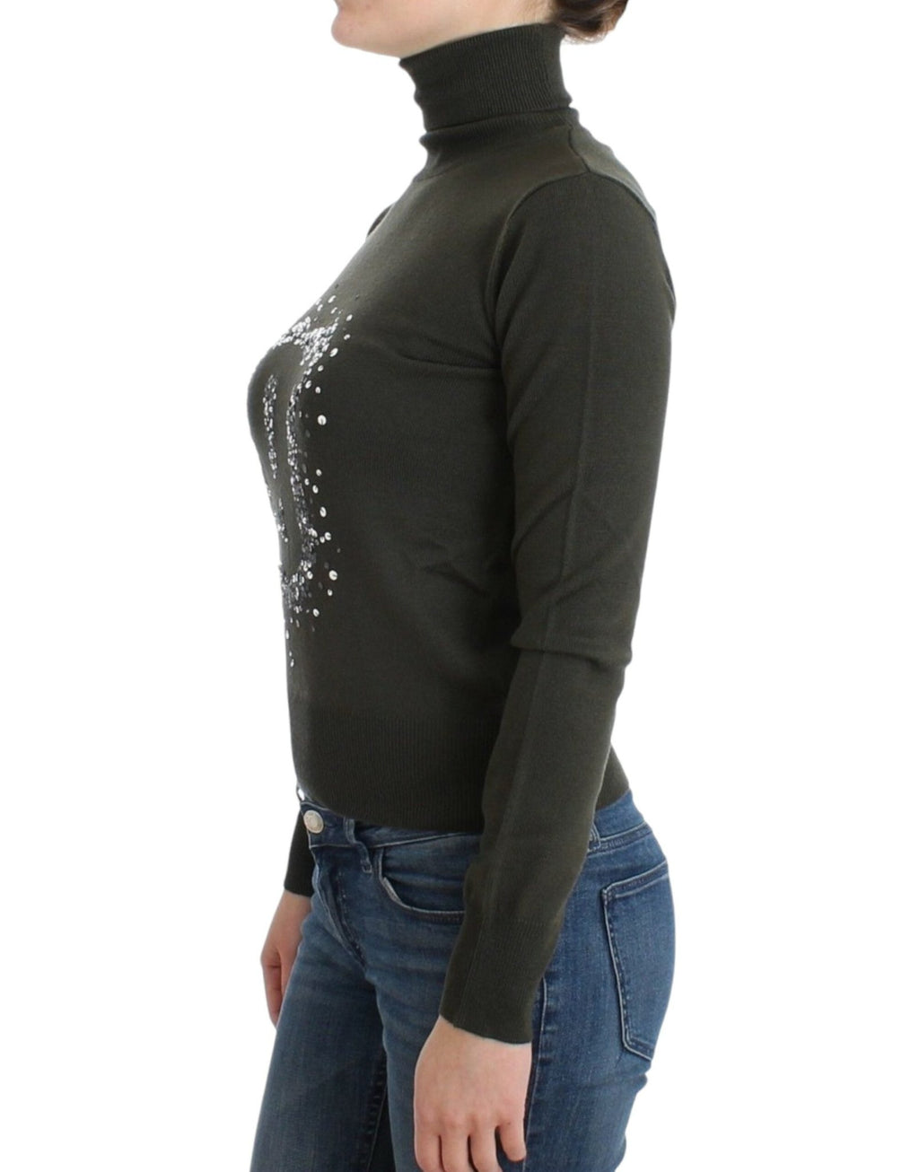 Green wool turtleneck sweater - X excelência