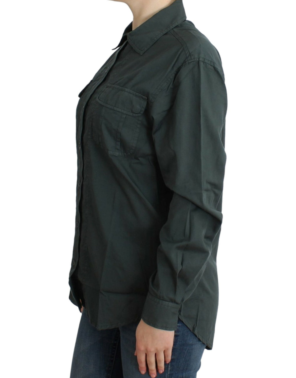 Gray button down shirt - X excelência