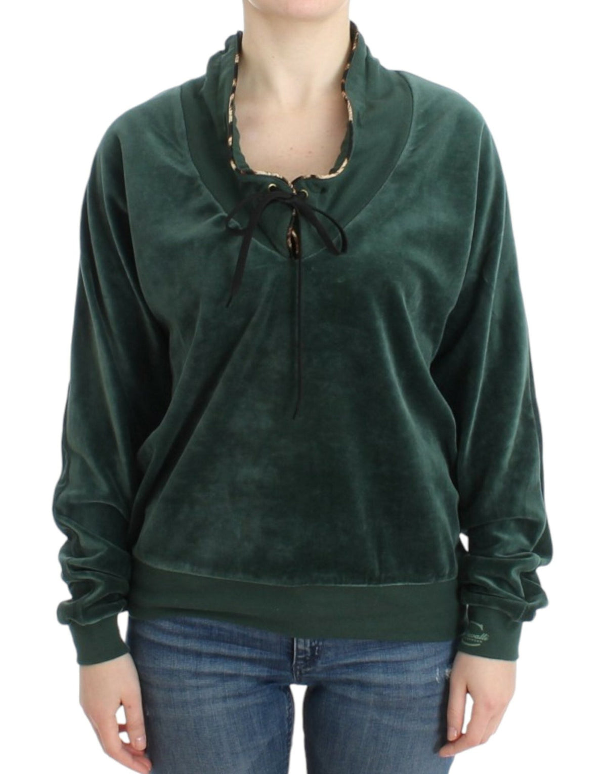 Green velvet cotton sweater - X excelência
