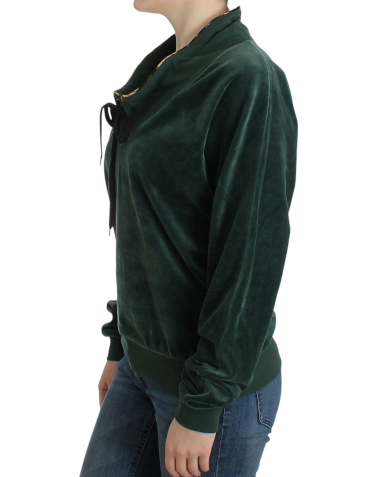Green velvet cotton sweater - X excelência