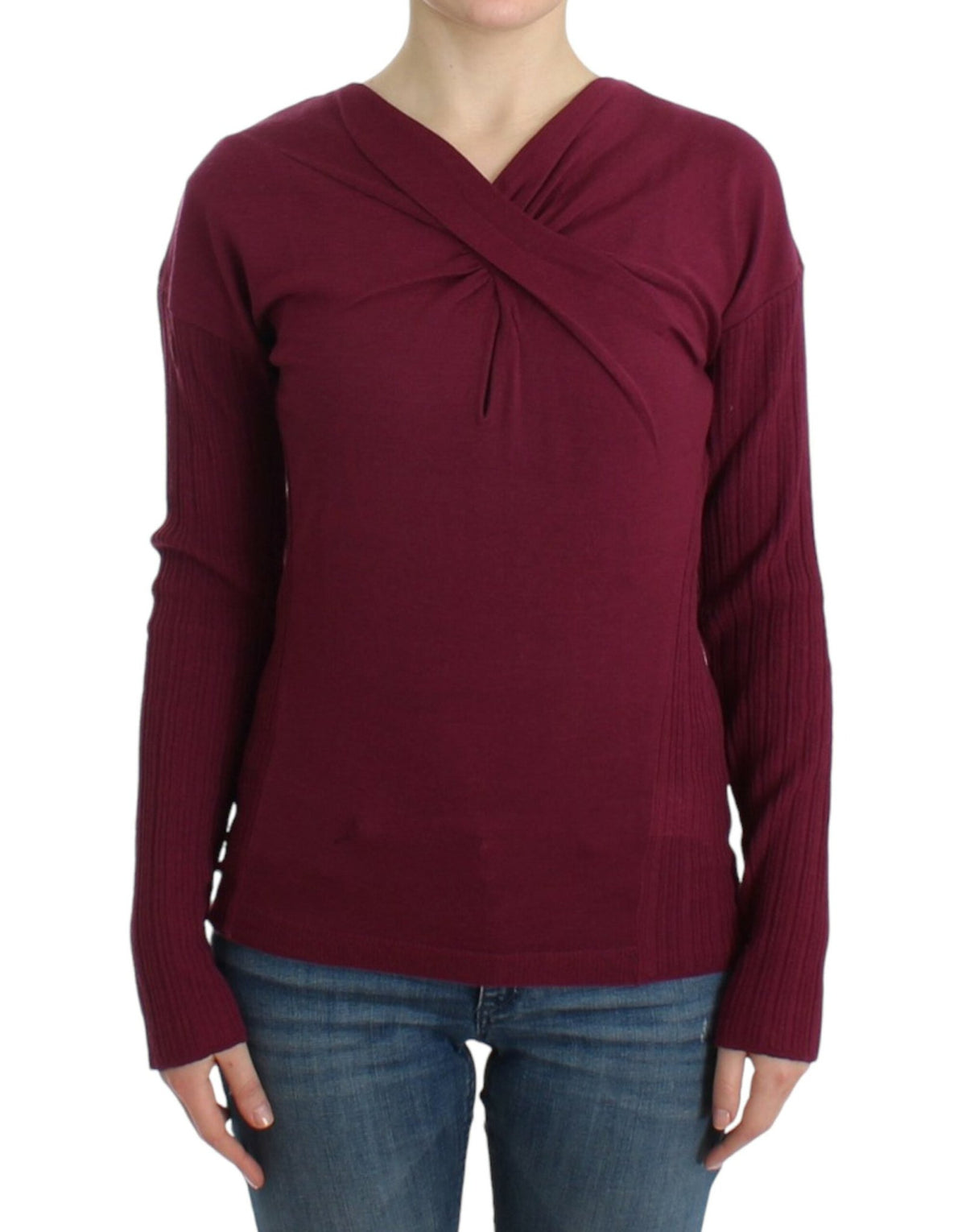 Purple knitted wool sweater - X excelência