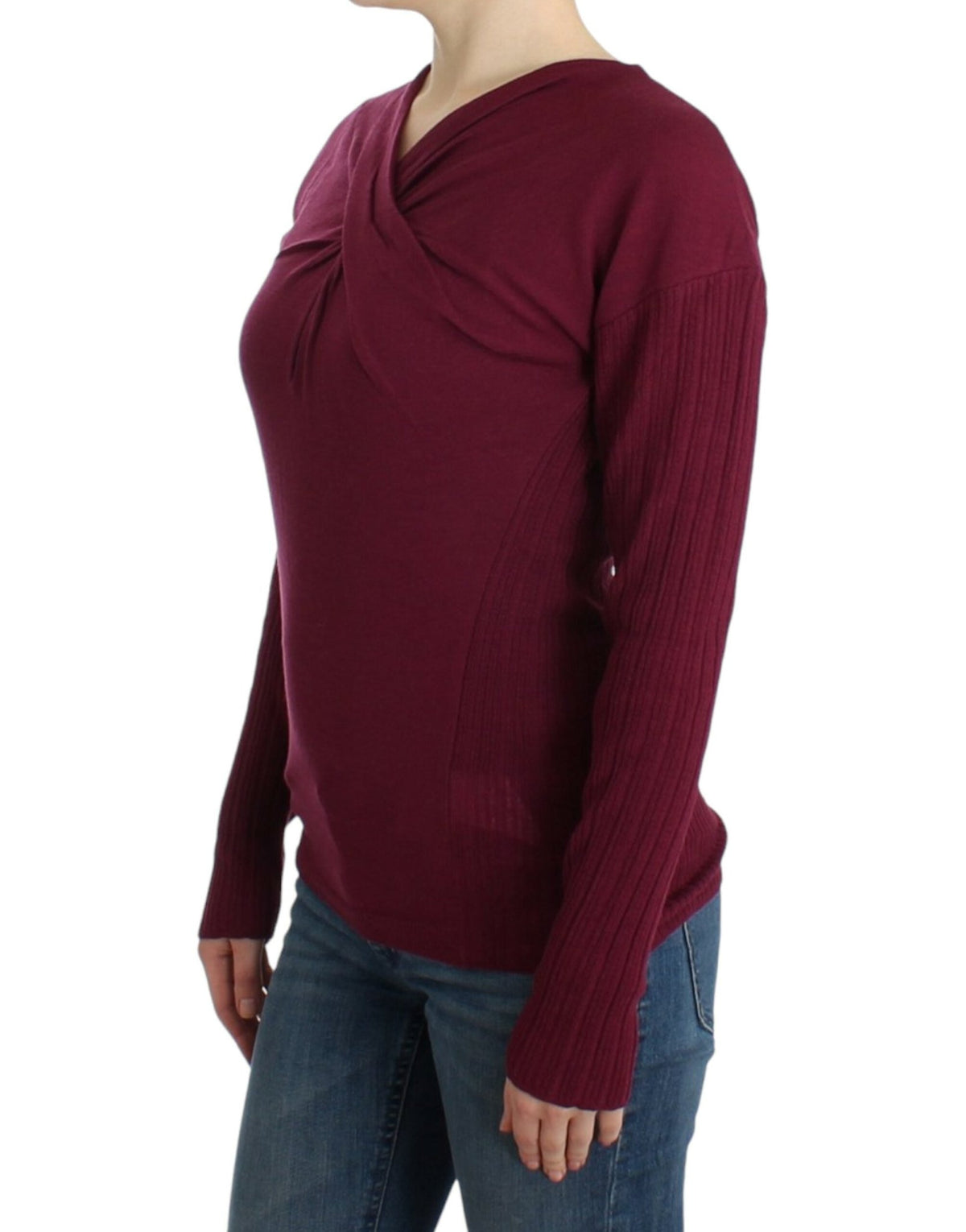 Purple knitted wool sweater - X excelência
