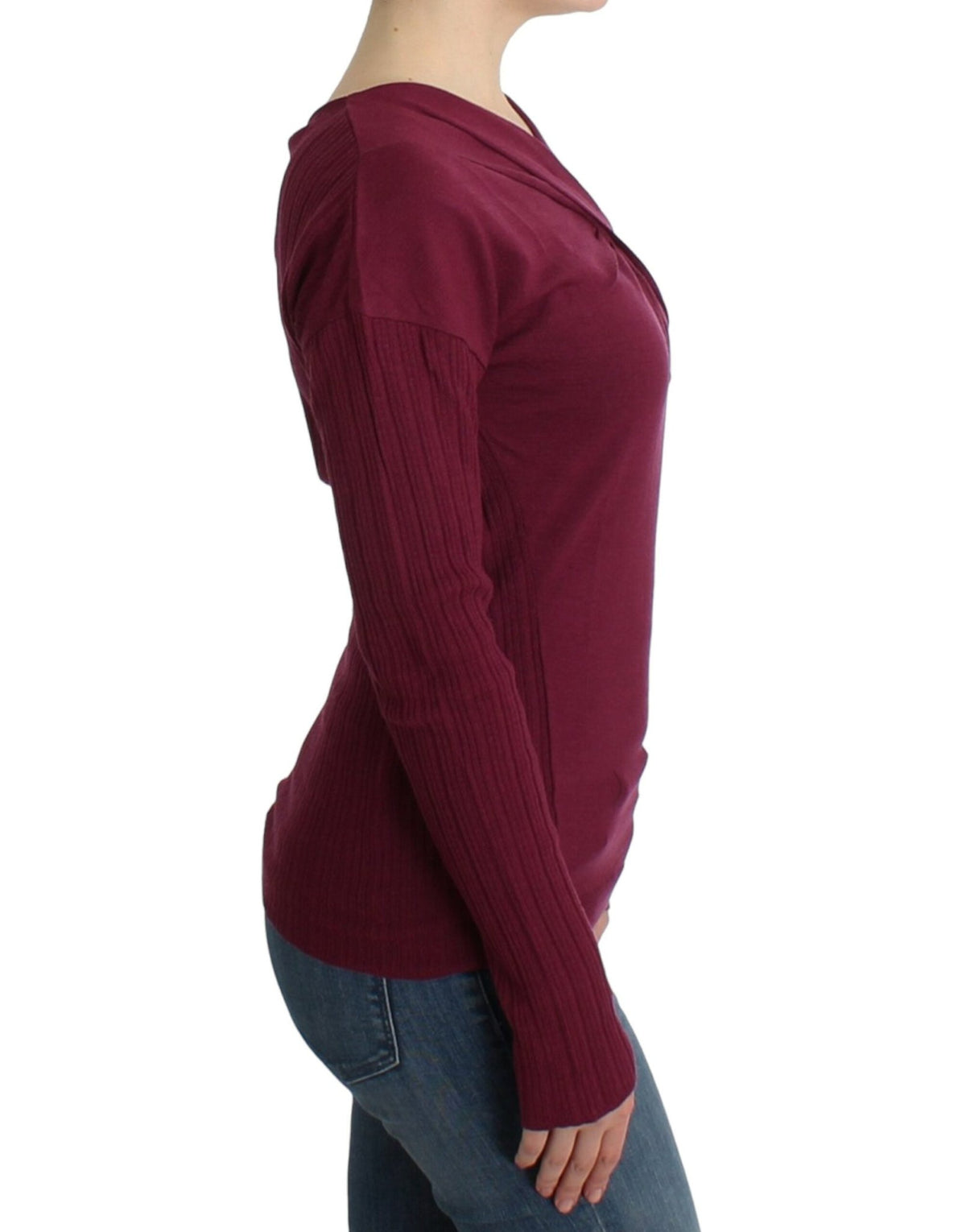 Purple knitted wool sweater - X excelência