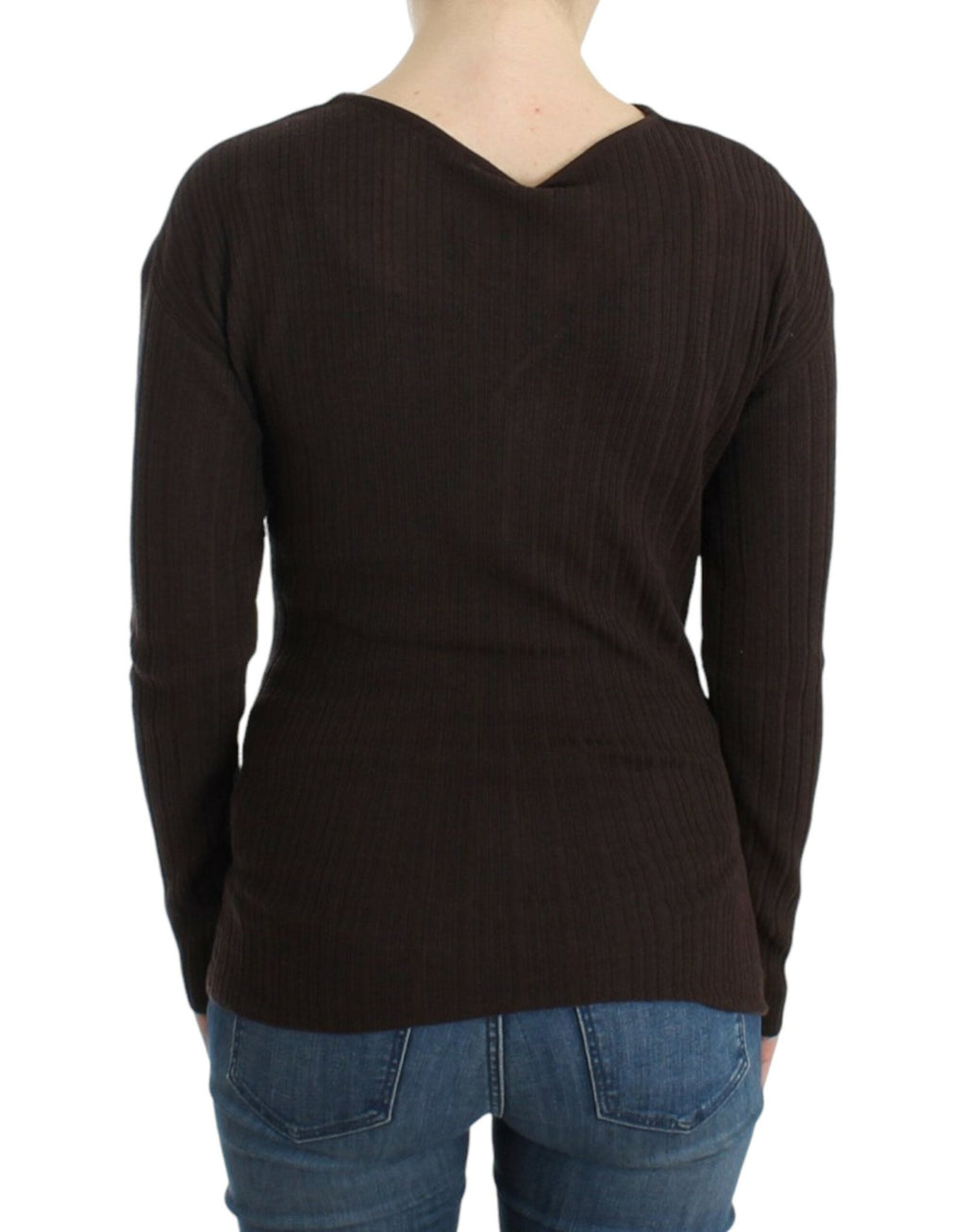 Brown knitted wool sweater - X excelência
